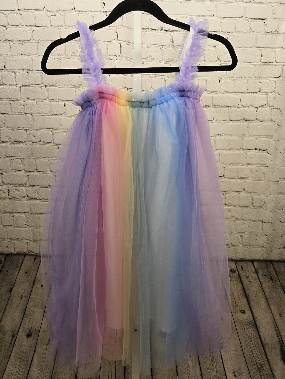 Lola + The Boys - Girls Sherbet Rainbow Tulle Dress